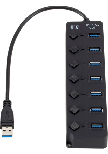 USB 3.0 Hub Splitter 7 Portları ile On / Off Anahtarları (Yurt Dışından)