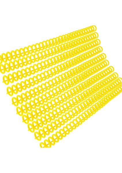 10 Adet Plastik 30-Hole Gevşek Yaprak Bağlayıcılar - Sarı (Yurt Dışından)