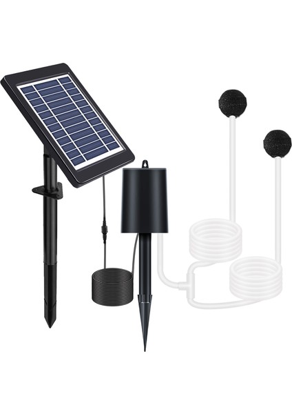 Hava Pompalı Güneş Göleti Havalandırıcı 3 Mod 4W Borulu (Yurt Dışından)