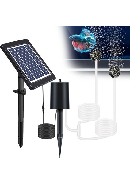 Hava Pompalı Güneş Göleti Havalandırıcı 3 Mod 4W Borulu (Yurt Dışından) indirimleri