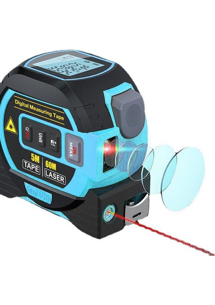 3in1 Lazer Mesafe Ölçer 5m Mezura Cetvel Arka Işıklı (Yurt Dışından) modelleri