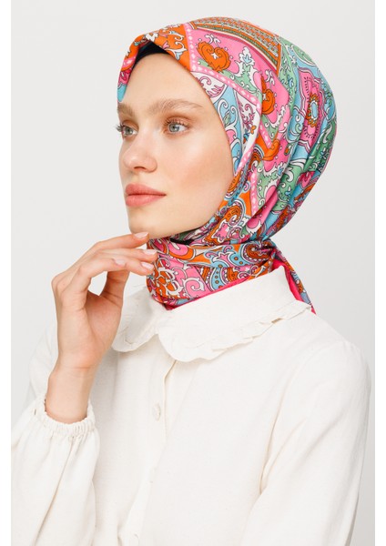 40 Yama Desen Dijital Soft Eşarp