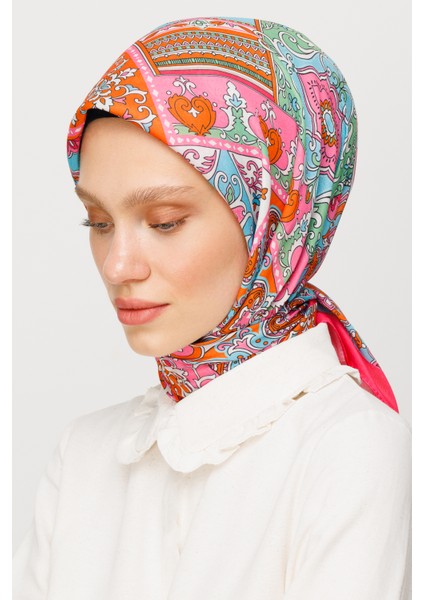 40 Yama Desen Dijital Soft Eşarp