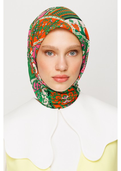 40 Yama Desen Dijital Soft Eşarp