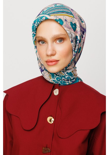 40 Yama Desen Dijital Soft Eşarp