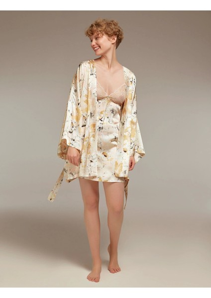 Pijama Takım 1339 Gecelik Sabahlık 2'li Set