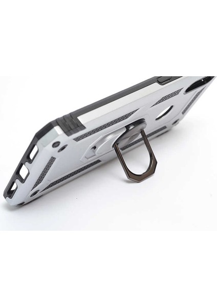Honor 8A Uyumlu Kılıf Standlı Manyetik Yüzüklü Military Magnetic Ring Polycarbonate And Tpu Case