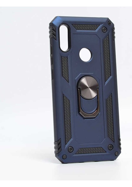 Honor 8A Uyumlu Kılıf Standlı Manyetik Yüzüklü Military Magnetic Ring Polycarbonate And Tpu Case