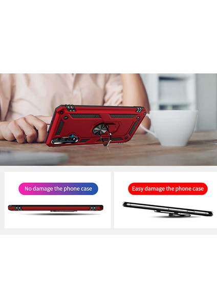 Honor 20 Uyumlu Kılıf Standlı Manyetik Yüzüklü Military Magnetic Ring Polycarbonate And Tpu Case fırsatları