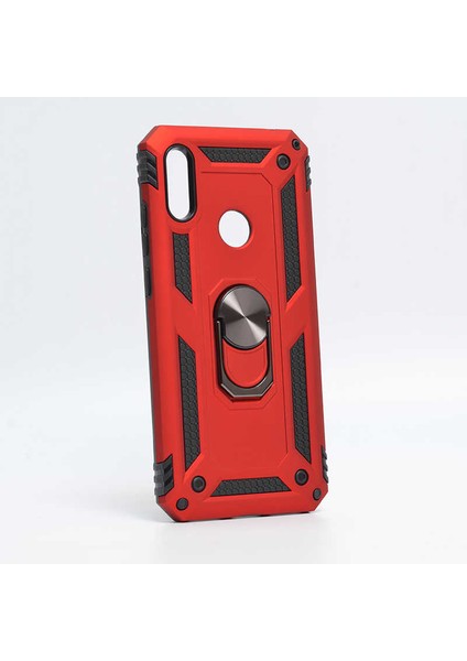 Huawei Y6 2019 Uyumlu Kılıf Standlı Manyetik Yüzüklü Military Magnetic Ring Polycarbonate And Tpu Case