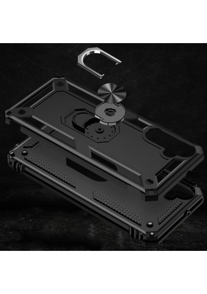 Samsung Galaxy A05S Uyumlu Kılıf Standlı Manyetik Yüzüklü Military Magnetic Ring Polycarbonate And Tpu Case indirimleri