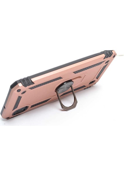 Samsung Galaxy A10 Uyumlu Kılıf Standlı Manyetik Yüzüklü Military Magnetic Ring Polycarbonate And Tpu Case