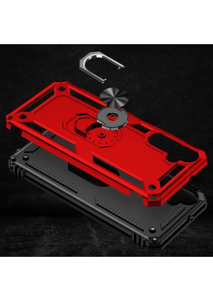 Samsung Galaxy A05S Uyumlu Kılıf Standlı Manyetik Yüzüklü Military Magnetic Ring Polycarbonate And Tpu Case indirimleri