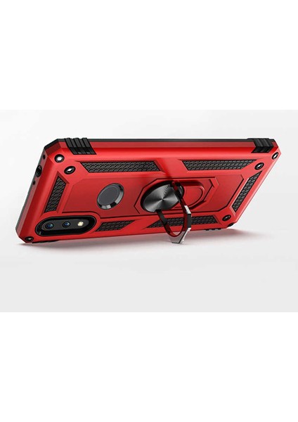 Huawei Y7 Prime 2019 Uyumlu Kılıf Standlı Manyetik Yüzüklü Military Magnetic Ring Polycarbonate And Tpu Case fiyatları
