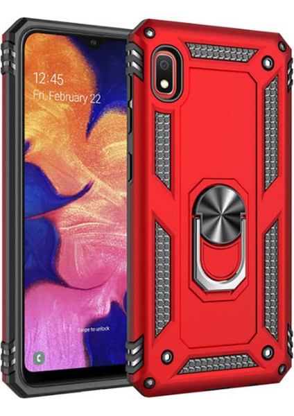Xiaomi Redmi 7A Uyumlu Kılıf Standlı Manyetik Yüzüklü Military Magnetic Ring Polycarbonate And Tpu Case