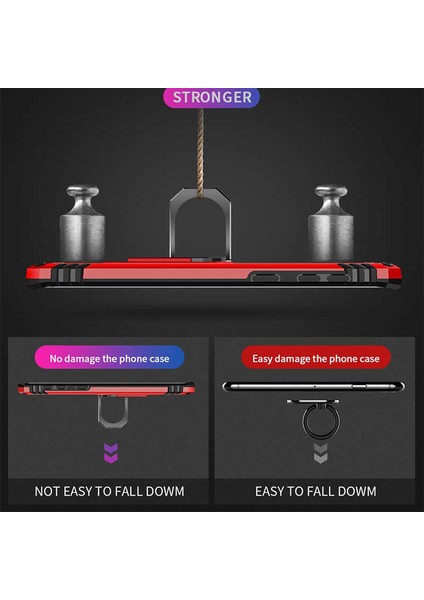 Samsung Galaxy S10 Uyumlu Kılıf Standlı Manyetik Yüzüklü Military Magnetic Ring Polycarbonate And Tpu Case indirimleri
