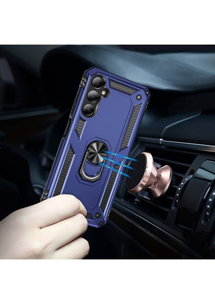 Samsung Galaxy A05S Uyumlu Kılıf Standlı Manyetik Yüzüklü Military Magnetic Ring Polycarbonate And Tpu Case fırsatları