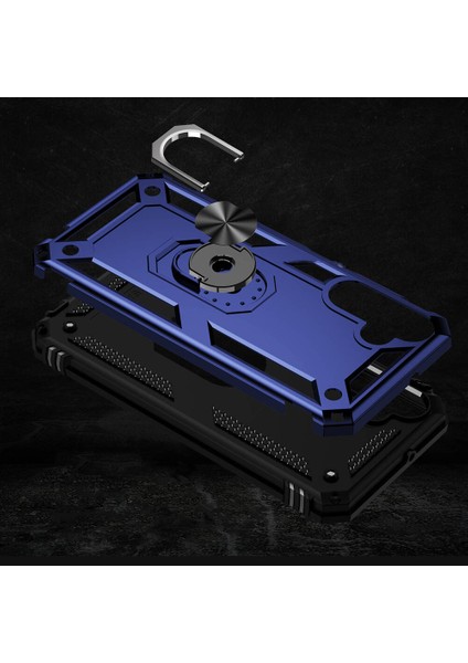 Samsung Galaxy A15 Uyumlu Kılıf Standlı Manyetik Yüzüklü Military Magnetic Ring Polycarbonate And Tpu Case fiyatları