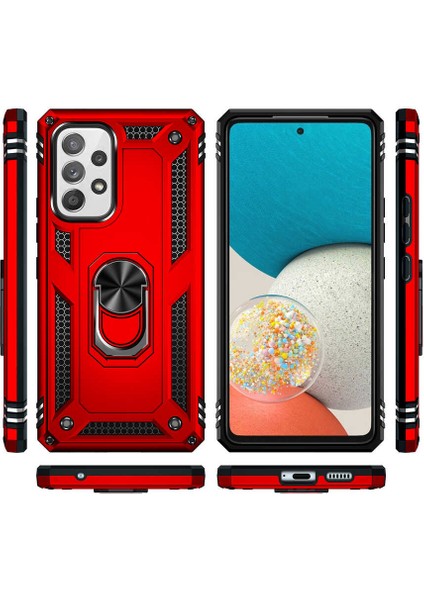 Samsung Galaxy A53 5g Uyumlu Kılıf Standlı Manyetik Yüzüklü Military Magnetic Ring Polycarbonate And Tpu Case fiyatları