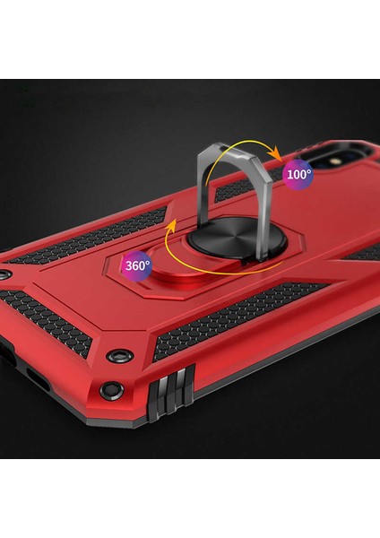Xiaomi Mi 9 Uyumlu Kılıf Standlı Manyetik Yüzüklü Military Magnetic Ring Polycarbonate And Tpu Case indirimleri