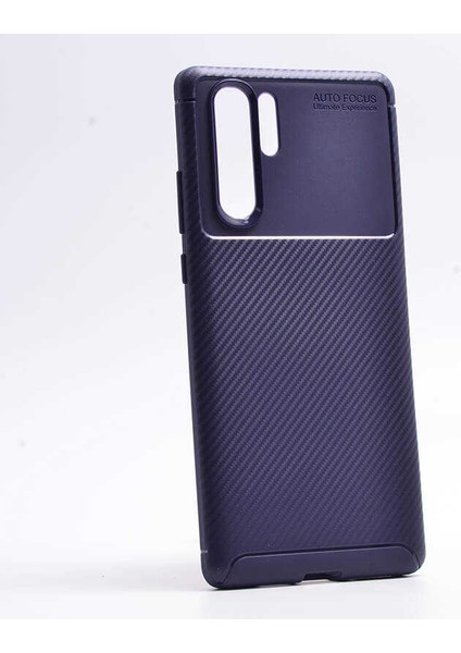 Huawei P30 Pro Uyumlu Kılıf Karbon Armor Serisi, Ultra Dayanıklı ve Esnek Slim Fit Karbon Görünümlü Silikon