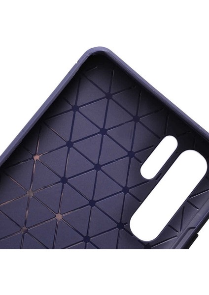 Huawei P30 Pro Uyumlu Kılıf Karbon Armor Serisi, Ultra Dayanıklı ve Esnek Slim Fit Karbon Görünümlü Silikon
