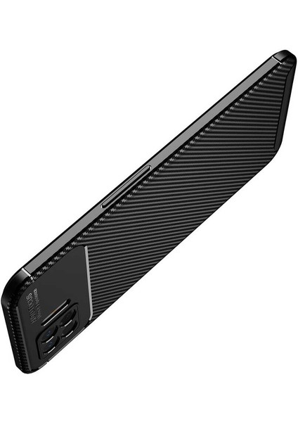Oppo A73 Uyumlu Kılıf Karbon Armor Serisi, Ultra Dayanıklı ve Esnek Slim Fit Karbon Görünümlü Silikon