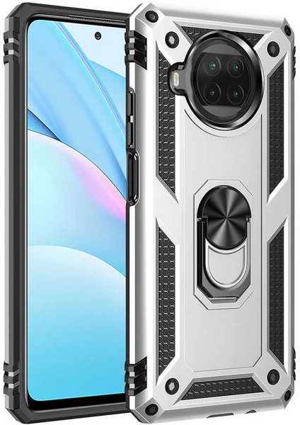 Xiaomi Mi 10T Lite 5g Uyumlu Kılıf Standlı Manyetik Yüzüklü Military Magnetic Ring Polycarbonate And Tpu Case