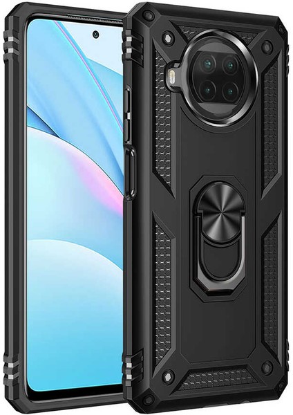 Xiaomi Redmi Note 9 Pro 5g Uyumlu Kılıf Standlı Manyetik Yüzüklü Military Magnetic Ring Polycarbonate And Tpu Case