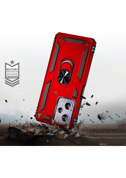 Xiaomi Redmi Note 12 Pro 5g Uyumlu Kılıf Standlı Manyetik Yüzüklü Military Magnetic Ring Polycarbonate And Tpu Case fırsatları