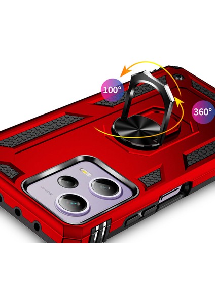 Xiaomi Redmi Note 12 Pro 5g Uyumlu Kılıf Standlı Manyetik Yüzüklü Military Magnetic Ring Polycarbonate And Tpu Case indirimleri