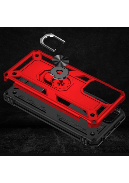 Xiaomi Redmi Note 11 Pro Plus 5g Uyumlu Kılıf Standlı Manyetik Yüzüklü Military Magnetic Ring Polycarbonate And Tpu Case fırsatları