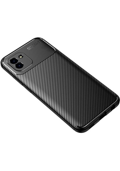 Samsung Galaxy A03 Uyumlu Kılıf Karbon Armor Serisi, Ultra Dayanıklı ve Esnek Slim Fit Karbon Görünümlü Silikon