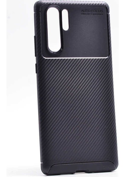 Huawei P30 Pro Uyumlu Kılıf Karbon Armor Serisi, Ultra Dayanıklı ve Esnek Slim Fit Karbon Görünümlü Silikon