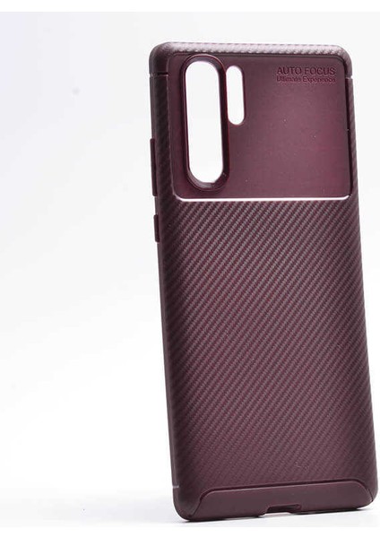 Huawei P30 Pro Uyumlu Kılıf Karbon Armor Serisi, Ultra Dayanıklı ve Esnek Slim Fit Karbon Görünümlü Silikon