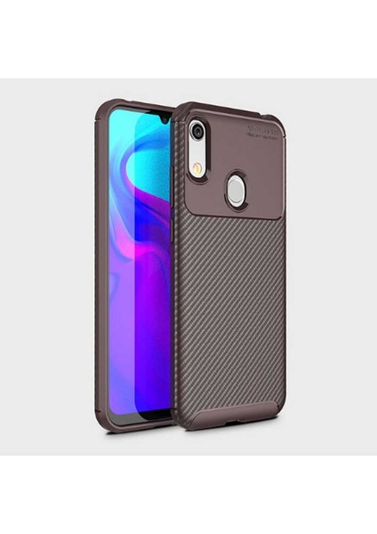 Huawei Y6S 2019 Uyumlu Kılıf Karbon Armor Serisi, Ultra Dayanıklı ve Esnek Slim Fit Karbon Görünümlü Silikon