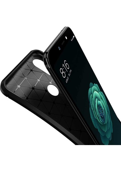 Xiaom Redmi Note 5 Pro Uyumlu Kılıf Karbon Armor Serisi, Ultra Dayanıklı ve Esnek Slim Fit Karbon Görünümlü Silikon