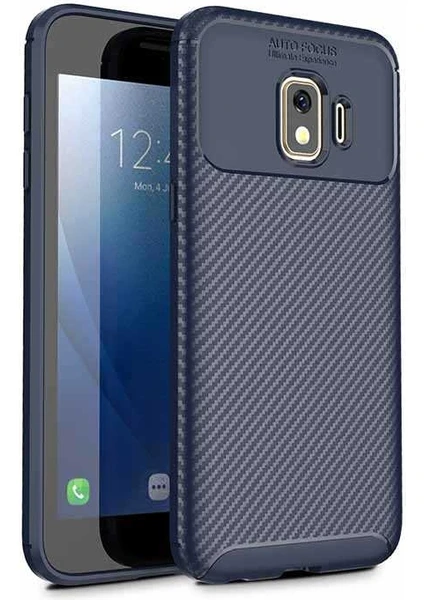 Samsung Galaxy J2 Core Uyumlu Kılıf Karbon Armor Serisi, Ultra Dayanıklı ve Esnek Slim Fit Karbon Görünümlü Silikon