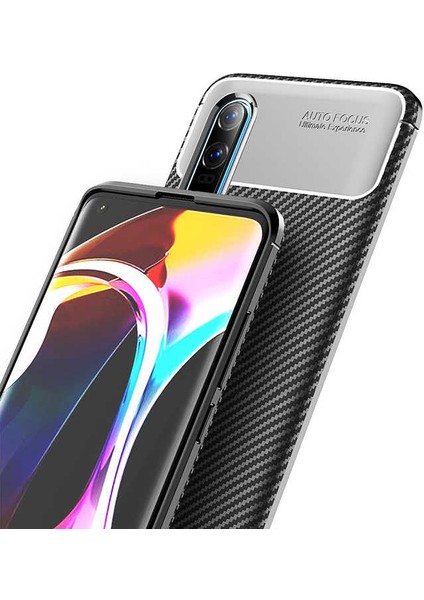 Xiaomi Mi 10 Uyumlu Kılıf Karbon Armor Serisi, Ultra Dayanıklı ve Esnek Slim Fit Karbon Görünümlü Silikon