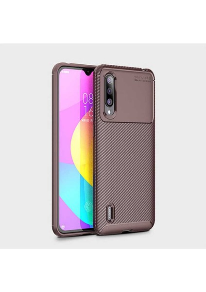 Xiaomi Mi 9 Lite Uyumlu Kılıf Karbon Armor Serisi, Ultra Dayanıklı ve Esnek Slim Fit Karbon Görünümlü Silikon