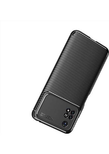 Xiaomi Poco M4 Pro 4g Uyumlu Kılıf Karbon Armor Serisi, Ultra Dayanıklı ve Esnek Slim Fit Karbon Görünümlü Silikon