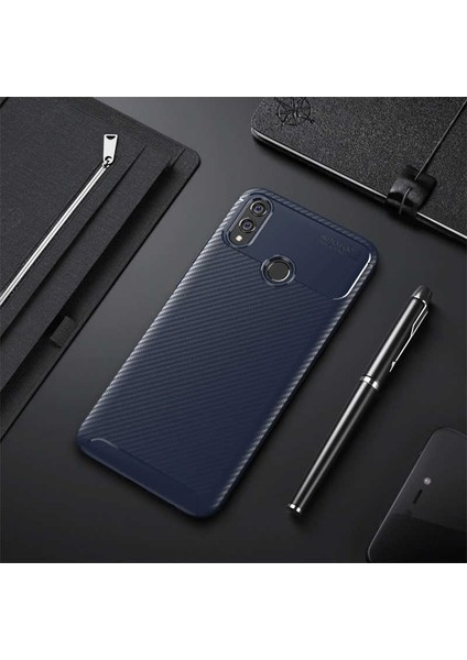 Xiaomi Mi Play Uyumlu Kılıf Karbon Armor Serisi, Ultra Dayanıklı ve Esnek Slim Fit Karbon Görünümlü Silikon