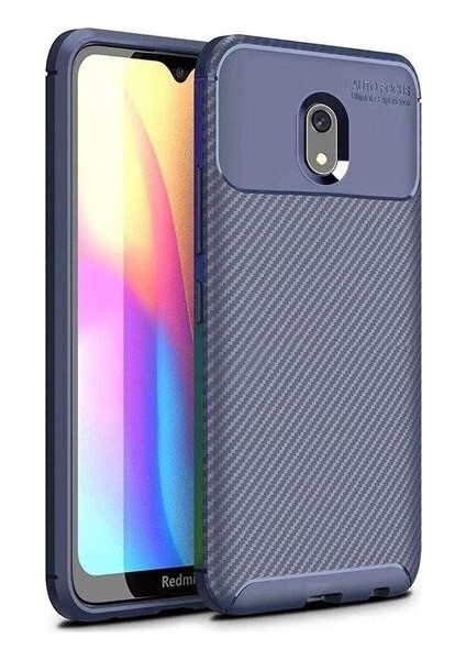 Xiaomi Redmi 8 Uyumlu Kılıf Karbon Armor Serisi, Ultra Dayanıklı ve Esnek Slim Fit Karbon Görünümlü Silikon