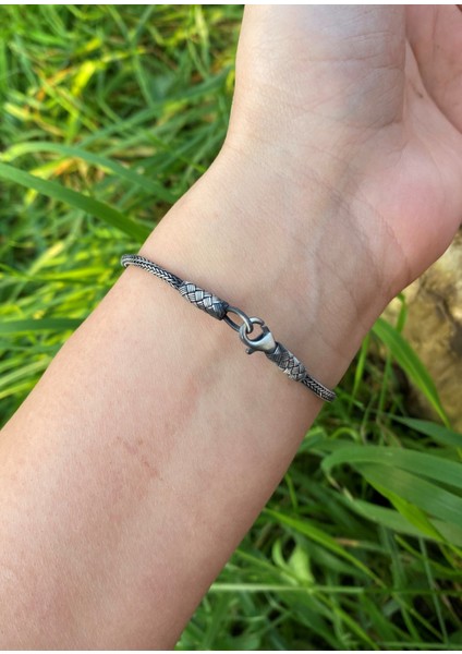 Nazar Boncuklu Oksitli Gümüş Kazaziye 17 cm Bileklik fiyatları
