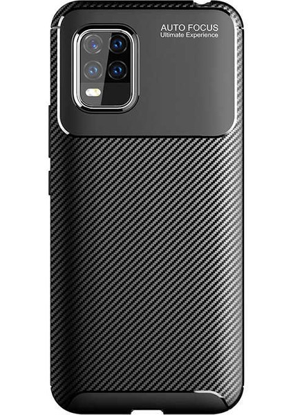 Xiaomi Mi 10 Lite Uyumlu Kılıf Karbon Armor Serisi, Ultra Dayanıklı ve Esnek Slim Fit Karbon Görünümlü Silikon