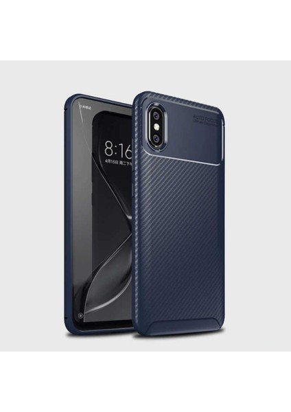 Xiaomi Mi Max 3 Uyumlu Kılıf Karbon Armor Serisi, Ultra Dayanıklı ve Esnek Slim Fit Karbon Görünümlü Silikon