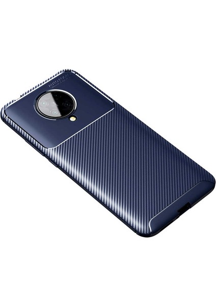 Xiaomi Poco F2 Pro Uyumlu Kılıf Karbon Armor Serisi, Ultra Dayanıklı ve Esnek Slim Fit Karbon Görünümlü Silikon
