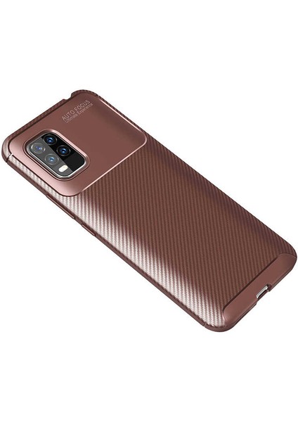 Xiaomi Mi 10 Lite Uyumlu Kılıf Karbon Armor Serisi, Ultra Dayanıklı ve Esnek Slim Fit Karbon Görünümlü Silikon