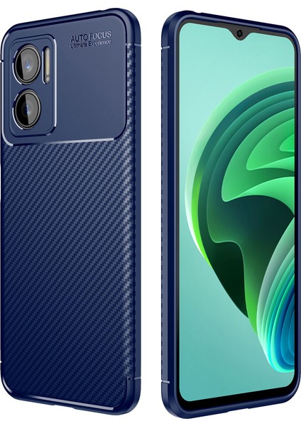 Xiaomi Redmi Note 11E Uyumlu Kılıf Karbon Armor Serisi, Ultra Dayanıklı ve Esnek Slim Fit Karbon Görünümlü Silikon