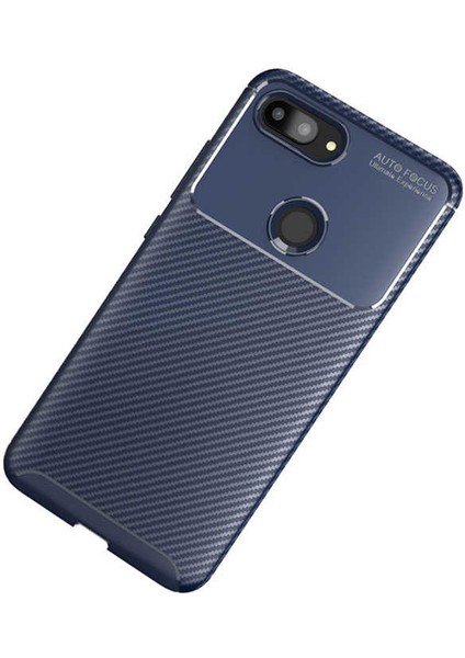 Xiaomi Mi 8 Lite Uyumlu Kılıf Karbon Armor Serisi, Ultra Dayanıklı ve Esnek Slim Fit Karbon Görünümlü Silikon